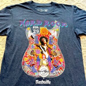 '11 Jimi Hendrix Hard Rock Cafe Gray Graphic Tee